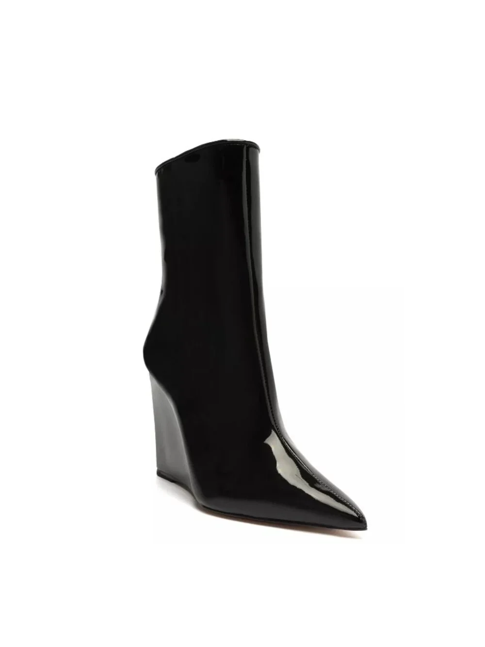 Schutz Womens Asya Heel Pointed Toe Wedge Booties Black Size 9.5B Defected